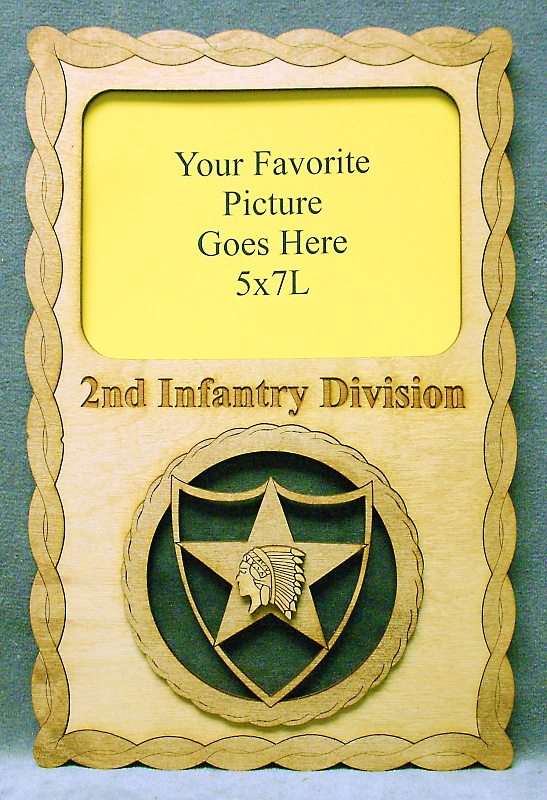 Army 2nd Infantry 5x7L Picture Frame